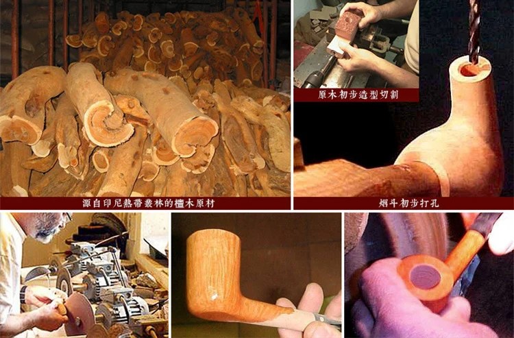 Брендовая деревянная/стеклянная трубка табачная курительная трубка черная креативная портативная Подарочная коробка 122*14 мм