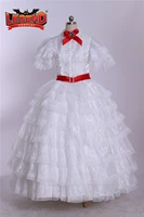 gone with the wind scarlett ohara white dress ball gown white civil war dress cosplay costume dress