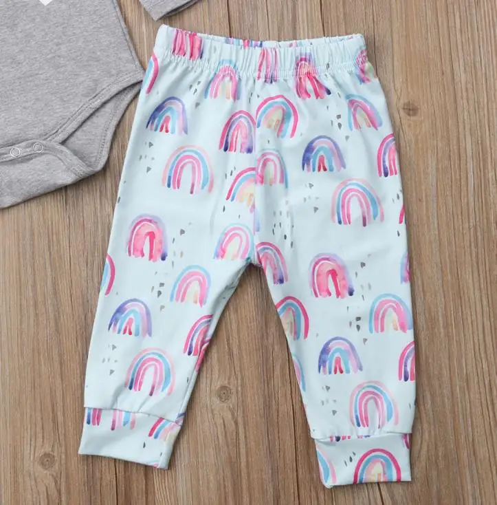 4pcs Newborn Baby Kid Girls Clothing Tops Romper Pants Hat Headbands Cotton Warm Outfits Set Clothes Boys 0-18M | Детская одежда и