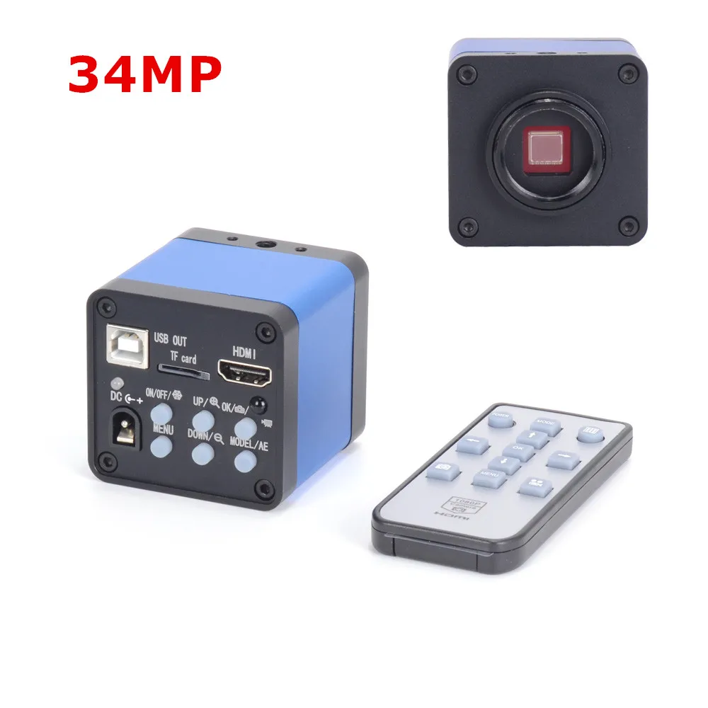 1080P 34MP 60FPS HD цифровой промышленный микроскоп камера HDMI 2K C-рот видеокамера цифровая лупа для телефона пайка ПХД