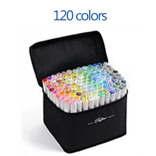 120 Colors Marco Raffine 30/60/120 Цвета на спиртовой основе Профессиональный маркер для рисования набор Prismacolor двойной головой анимационные маркеры эскизные ручки - Цвет: 120 Colors