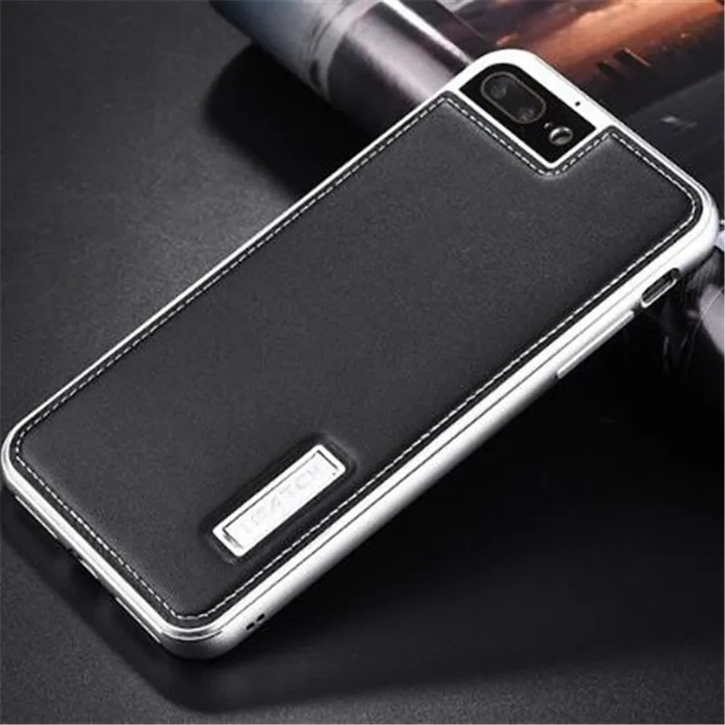 black silver iMatch из натуральной кожи чехол для iPhone X XR 7 8 плюс роскошный Алюминий металлический бампер жесткий чехол для iPhone XS MAX - Цвет: black silver