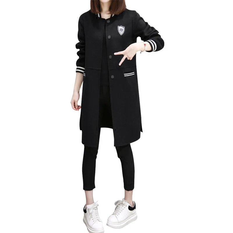 Новое весеннее Свободное пальто в Корейском стиле Весенняя длинная Студенческая