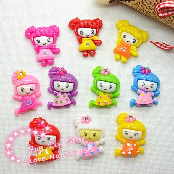 

cute baby girl flat back for hair jewelry accessories 30pcs/lot 26*36mm