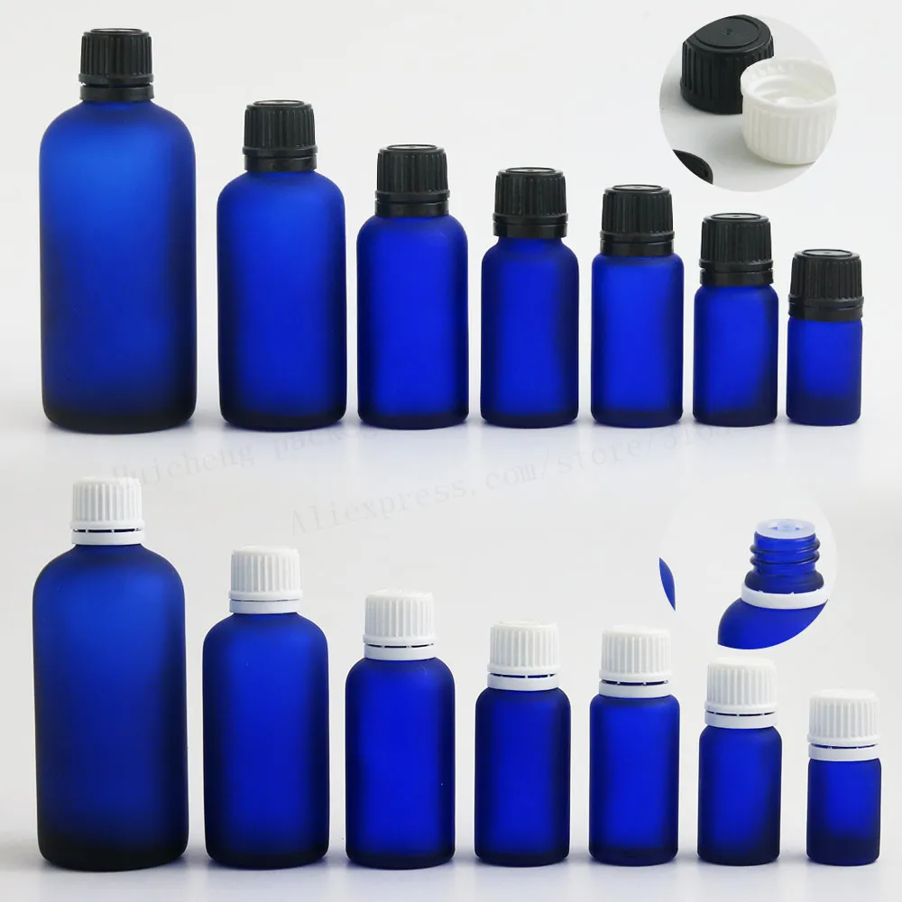 12 шт морозостойкие синие стеклянные бутылки пустая бутылка для эфирных масел с
