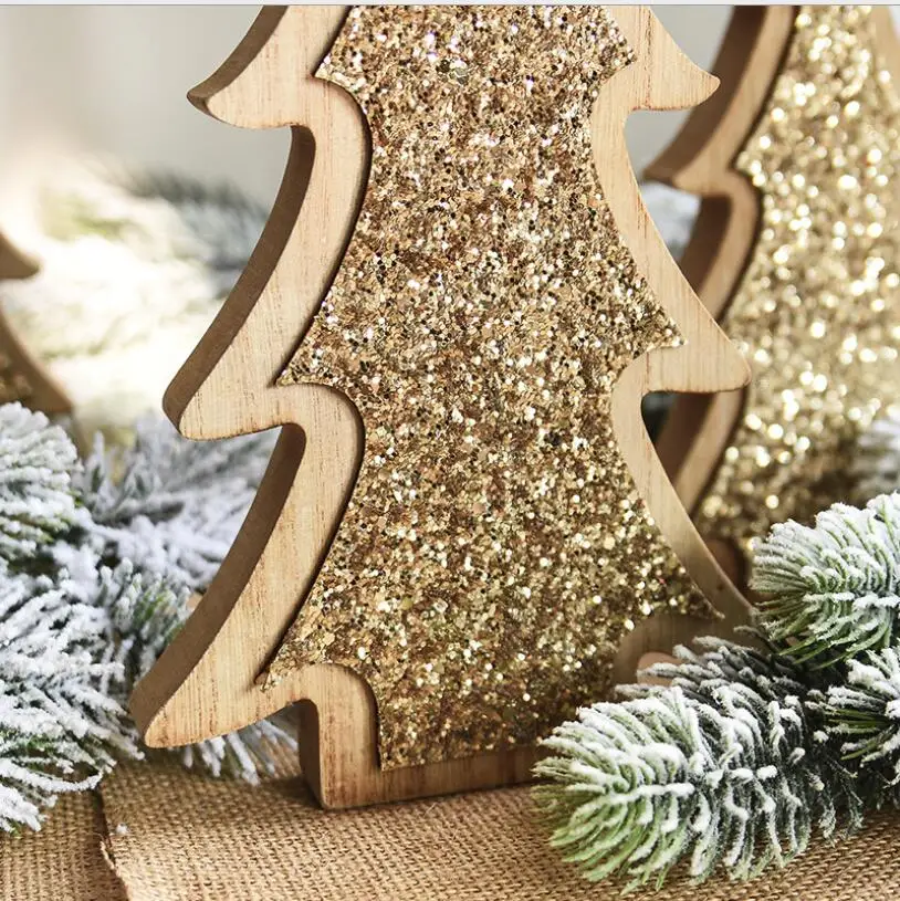 Adornos Navidad 2019 Рождественская елка деревянное Рождественское украшение для дома |