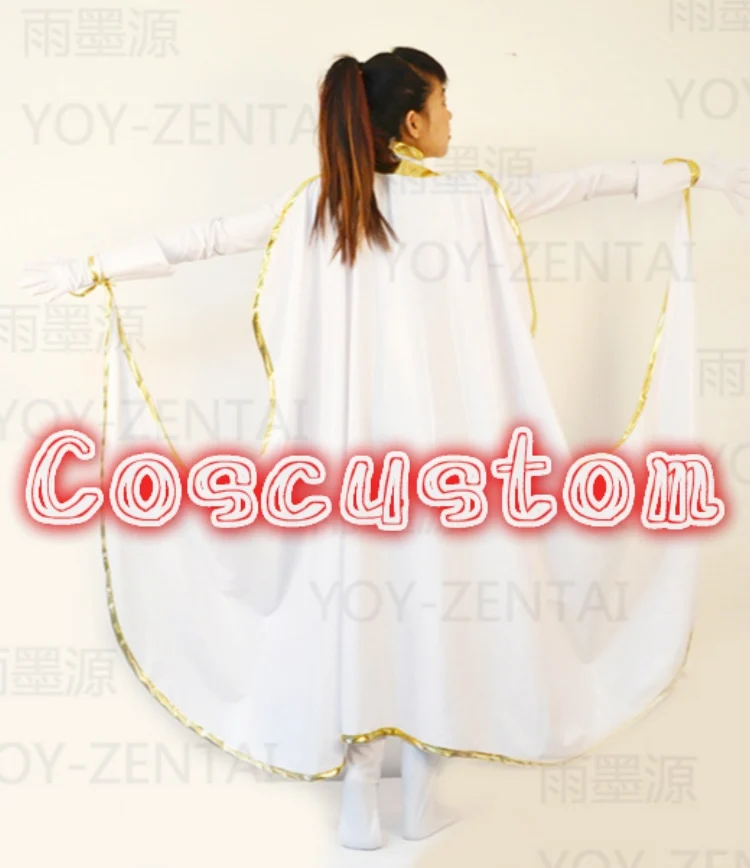 Coscustom высококачественный X-мужские костюмы Белый Сторм костюм супергерой спандекс лайкра Хэллоуин Косплей Костюм