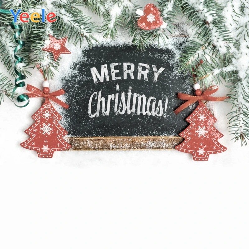 

Yeele Christmas Photocall Scenery Pine Bells Snow Photography Backdrops Personalized Photographic Backgrounds For Photo Studio
