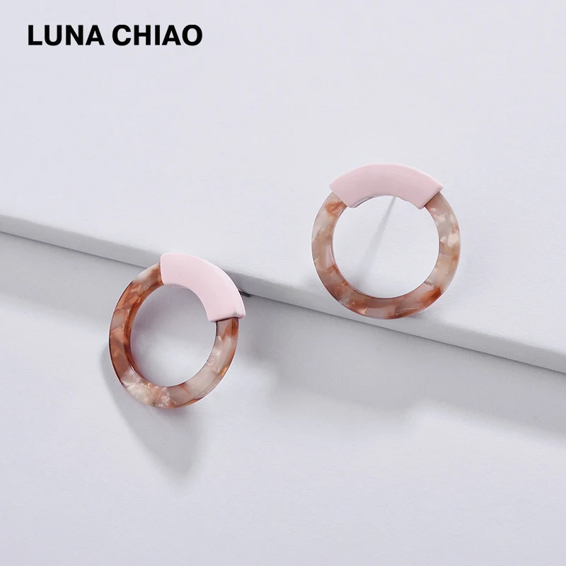 LUNA CHIAO 2020 новый дизайн распылитель картина круглые акриловые женские серьги