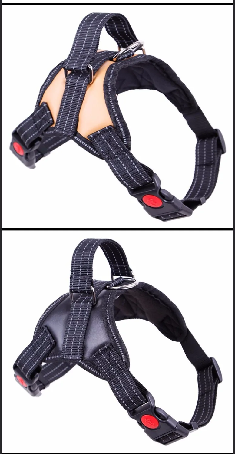 M4 Новый большой собаки регулируемый ремень Допускается воротник кожа