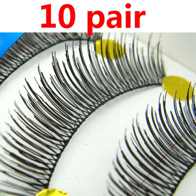 10pair style9 10 пар натуральных накладных ресниц Мягкие Длинные ресницы накладные ресницы Инструменты для наращивания макияжа накладные ресницы для наращивания - Длина: 10pair style9