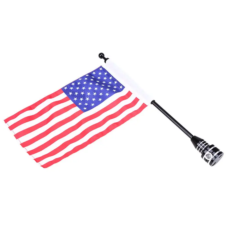 1 Pair Motorcycle Rear Side Mount Flag Pole America USA For Harley Bobber Chopper Sportster XL 883 1200 Luggage Rack | Автомобили и