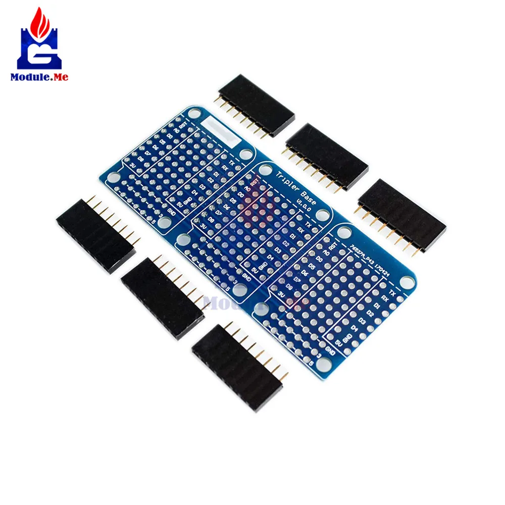 Триплер база V1.0.0 щит для WeMos D1 Мини ESP8266 двухстороннее реле платы расширения Micro USB интерфейс с Pin для Arduino