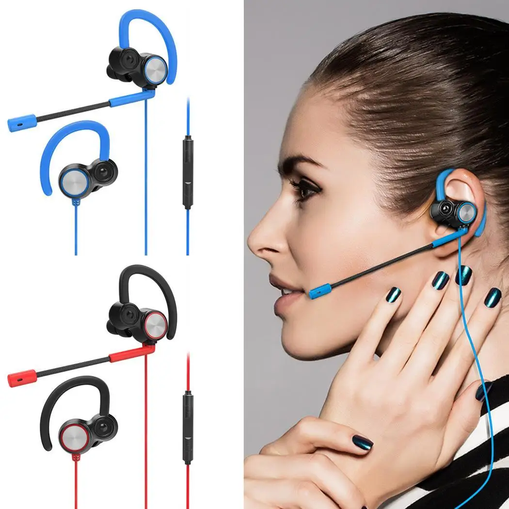 General Gaming Wired Earbuds Dynamic Ear Lightweight comfortable to wear Hooks Casual Music Headphones with Mic | Электроника