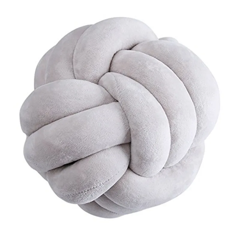 knit ball 1 м/2 м/3 м удлинить симпатичная мягкая детская кровать бампер 4 косички детская кровать Бампер Твердый хлопок детская кровать бампер узел украшение в детскую комнату - Цвет: knit ball