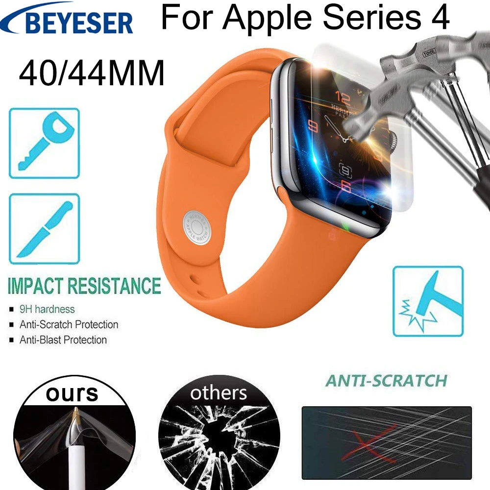 Полный охват Экран Защитная пленка для Apple Watch версии watch Series 4 40/44 мм Защитное