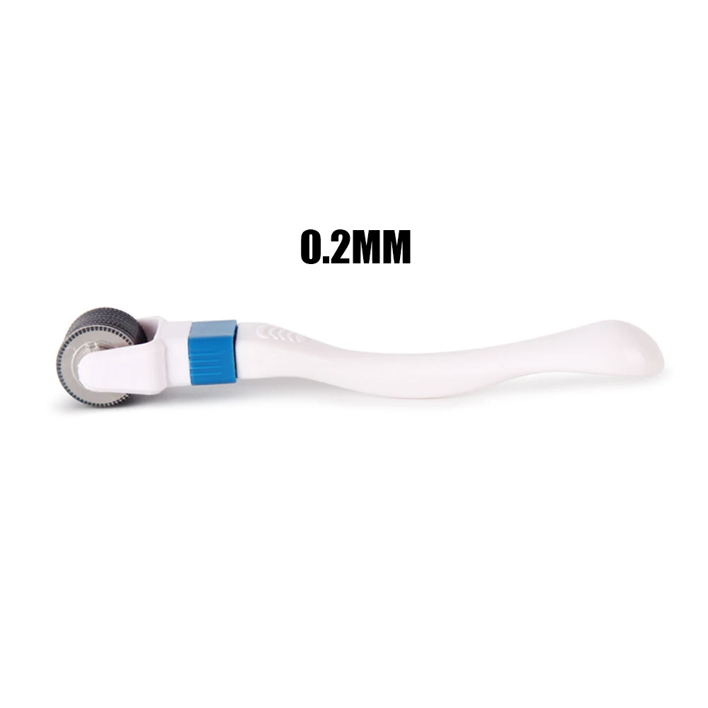 White 0.2 mm 600 игл микро-игольчатый ролик титановый мезороллер микроиглы Дерма ролик вращение на 360 градусов медицинская терапия Уход за кожей Инструмент - Цвет: White 0.2 mm
