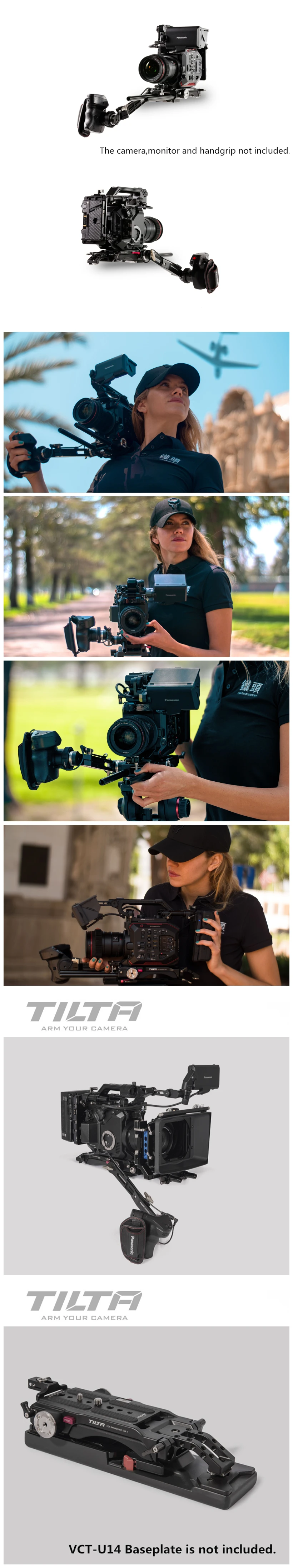 Tilta ES-T86-B Камера клетка для цифрового фотоаппарата Panasonic EVA1 ES-T86 с FF-T03 устройство непрерывного изменения фокусировки камеры и MB-T05 киносъемки с непрерывным изменением& V-Mount Питание Системы