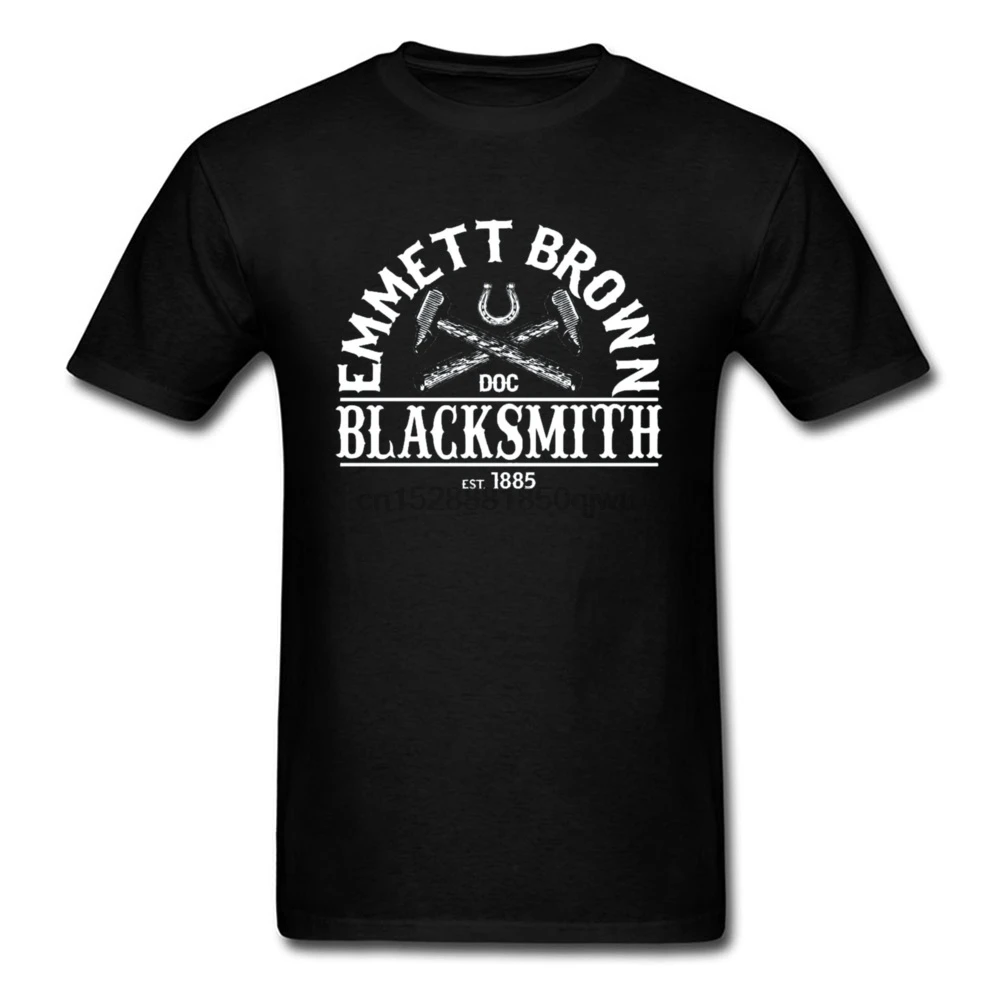 Черная футболка с надписью Emmett Brown Back To The Future 100% хлопковые топы футболки для