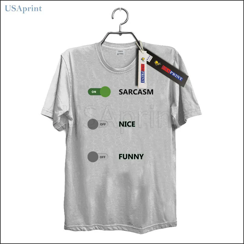 USAprint Лето Для мужчин футболки забавные сарказм на принт Camisetas Топ 100 хлопок