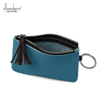 thin zipper coin pruse women small wallet leather lady card holder female mini coin bag high quality korean style fashion a376
