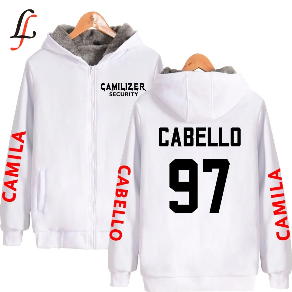 Управляемая Harajuku очень теплая толстовка с капюшоном Camila cabello Плюс Толстая зимняя