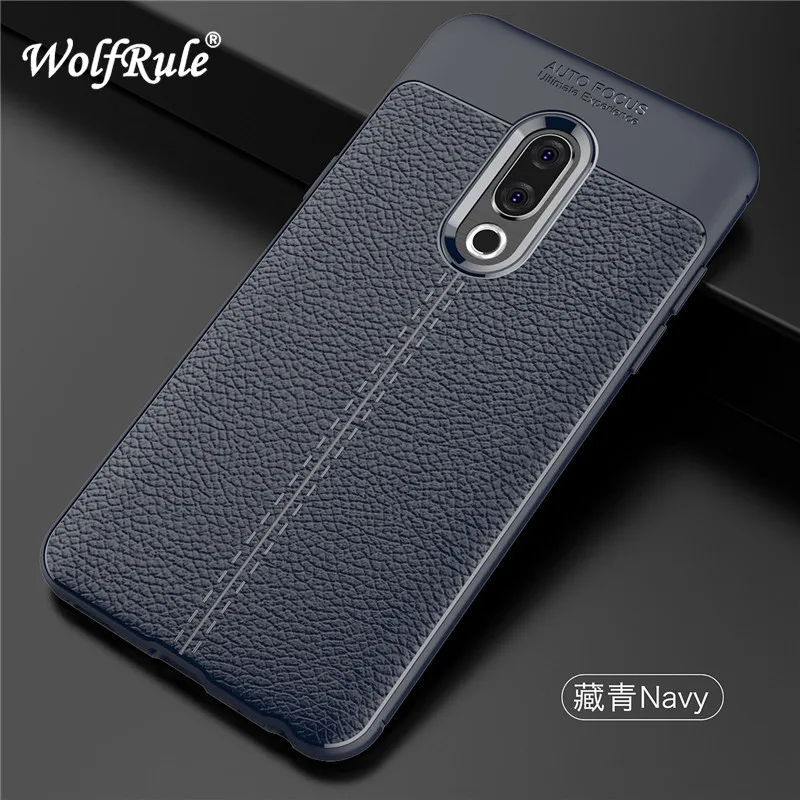 WolfRul Meizu 15 Plus Cover Shockproof Luxury Leather TPU Case For Phone Fundas Shells 5.95&quot | Мобильные телефоны и