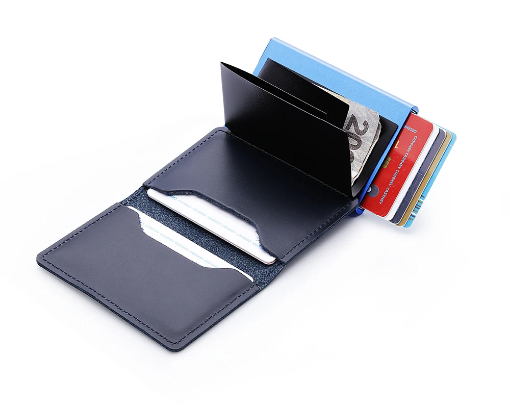 Роскошный мужской кошелек Casekey из натуральной кожи с защитой Rfid держатель для