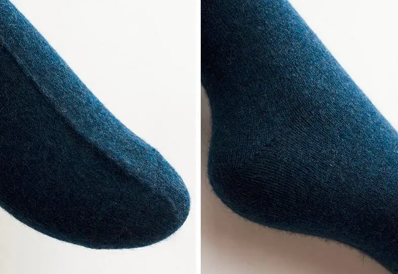 pure cashmere thick knit winter socks for unisex