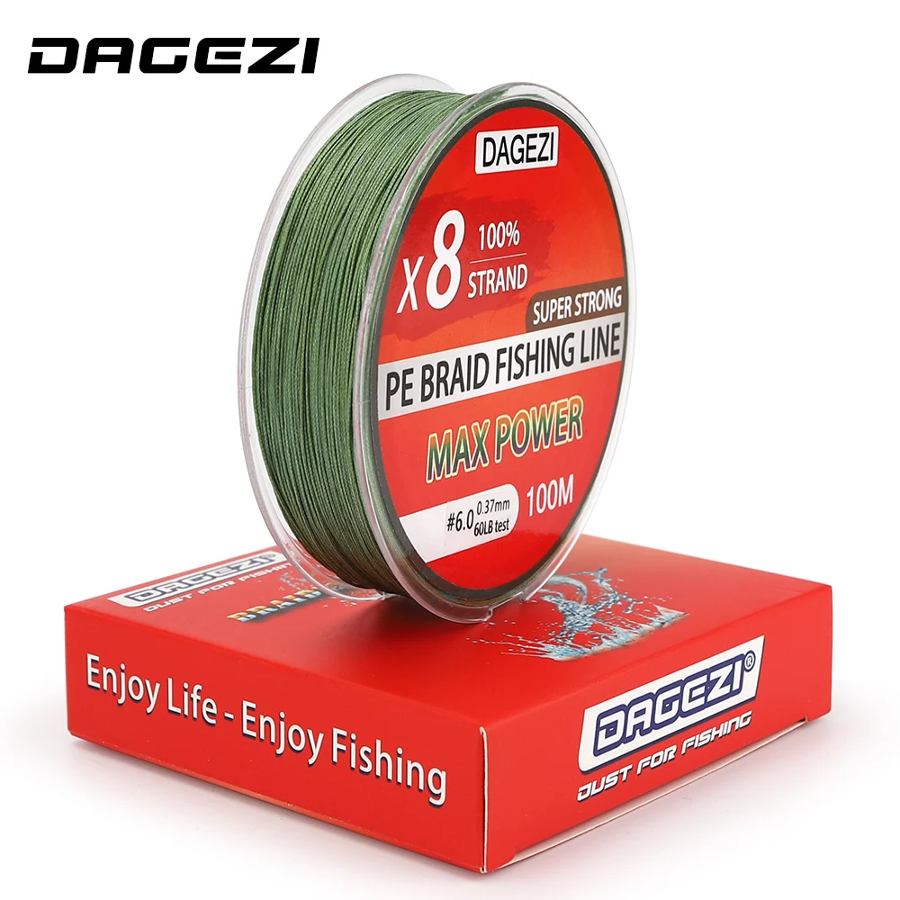 Леска рыболовная плетеная из ПЭ 8 нитей 10 80 фунтов 100 м 6 цветов|fishing line|braided fishing