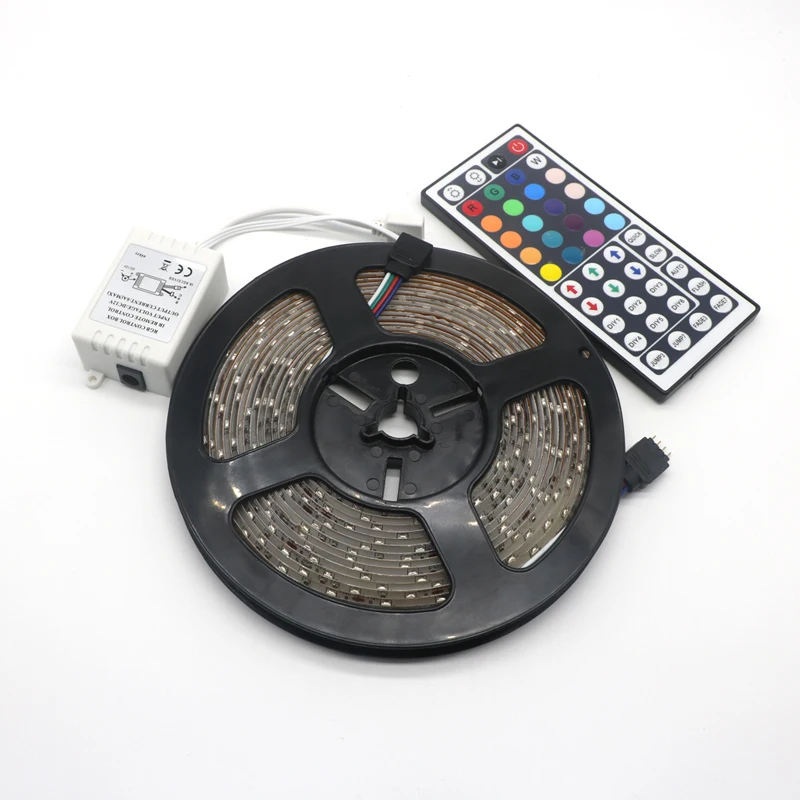 RGB Светодиодная лента IP65 водонепроницаемая 5 м SMD 3528 300 Led s/Roll + 44 клавиши ИК пульт