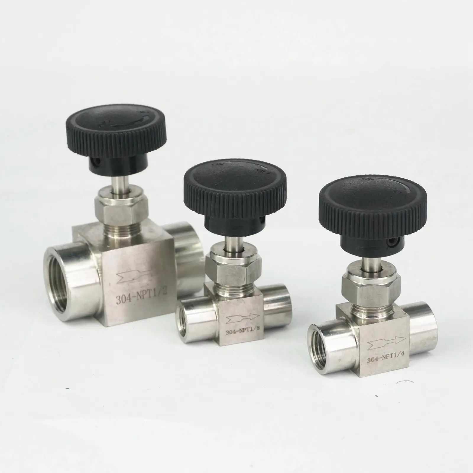 Игольчатый клапан 1/8 дюйма 1/4 1/2 NPT мама 304 из нержавеющей стали для контроля