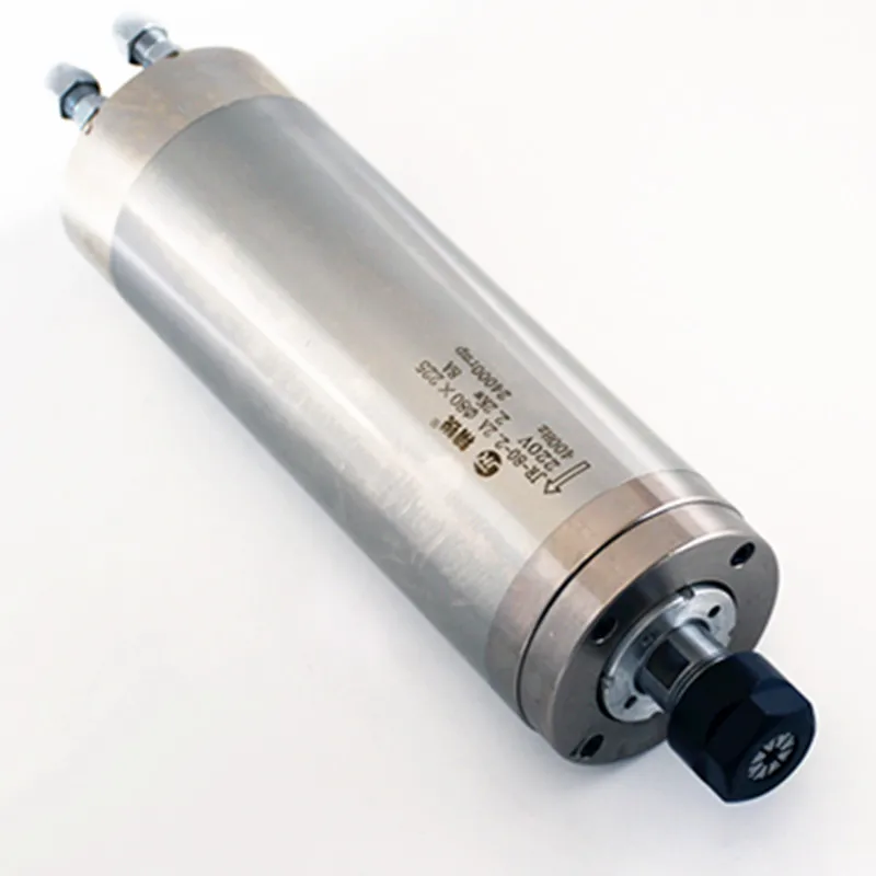 JR80mm ER16 двигатель шпинделя гравировального Станка 2 кВт с водяным охлаждением 80