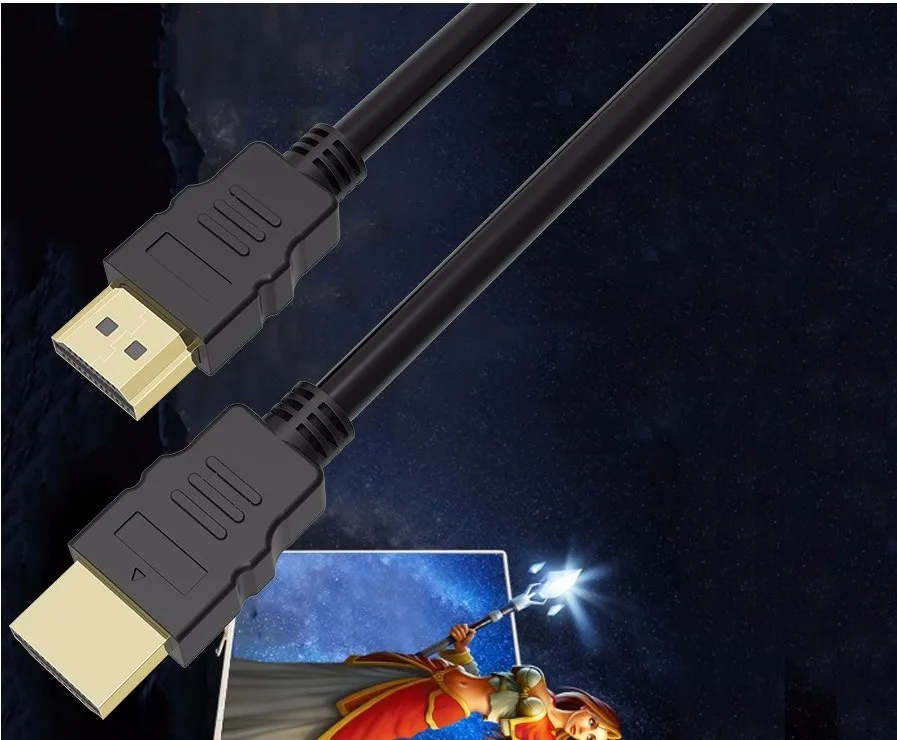 Lnyuelec 100 шт./лот 30 см, 50 см, 1 м 2 м 3 м 5 м, 7.5 м 10 м Золото HDMI к кабелю HDMI аудио и видео V1.4 привести для телевизоров консолей