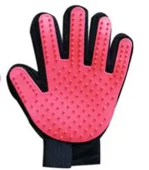 Red left hand Резиновая щетка для собак, перчатка для ухода за домашними животными, перчатка для ванны собак, товары для чистки кошек, расчески для собак - Цвет: Red left hand