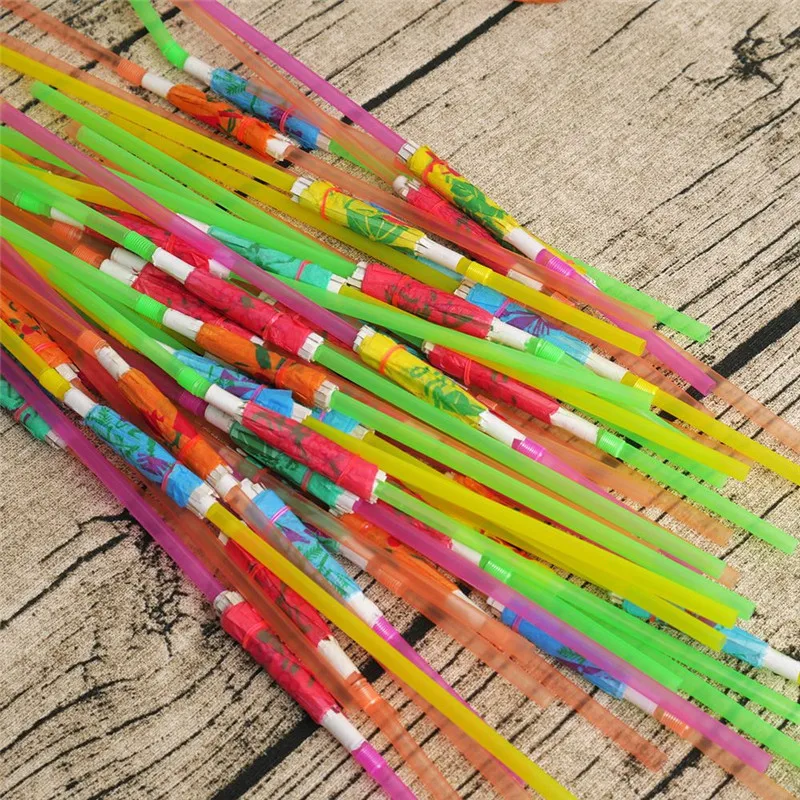 30PCS Umbrella Cocktail Drinking Disposable Straws Birthday Wedding Favors Restaurant Catering Pub Bar Club Kids Party Supplies | Дом и сад