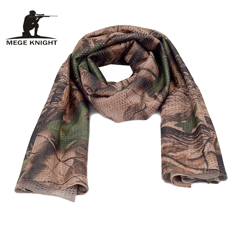 Камуфляжный шарф MEGE унисекс Тактический Многофункциональный армейский сетчатый