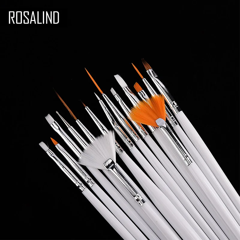 ROSALIND 15 шт./компл. инструменты для ногтей кисть рисования ручка дизайна гелевые