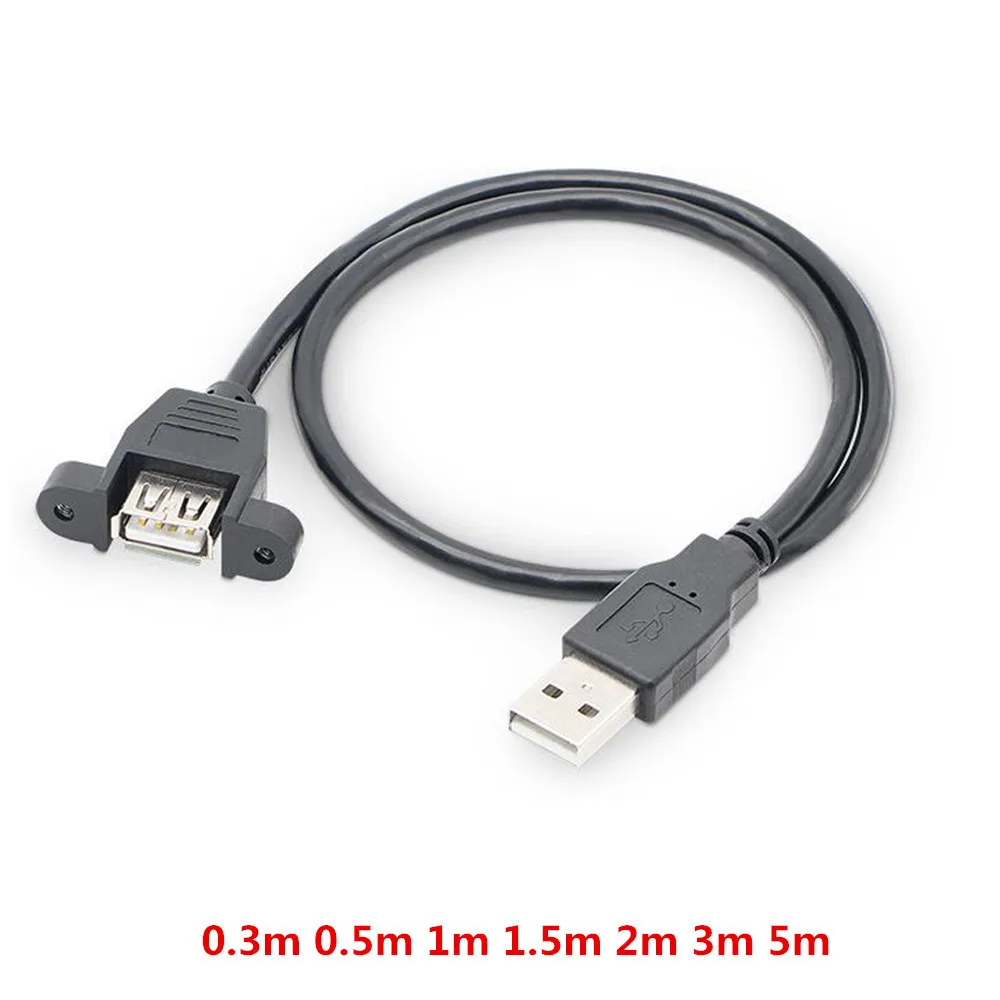 Удлинительный Кабель USB 2 0 с разъемом Папа мама и винт крепления панели