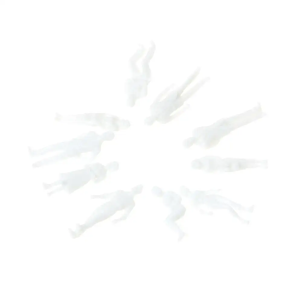 

10Pcs 1:50 Scale Model Miniature White Figures Human Model Architectural Model