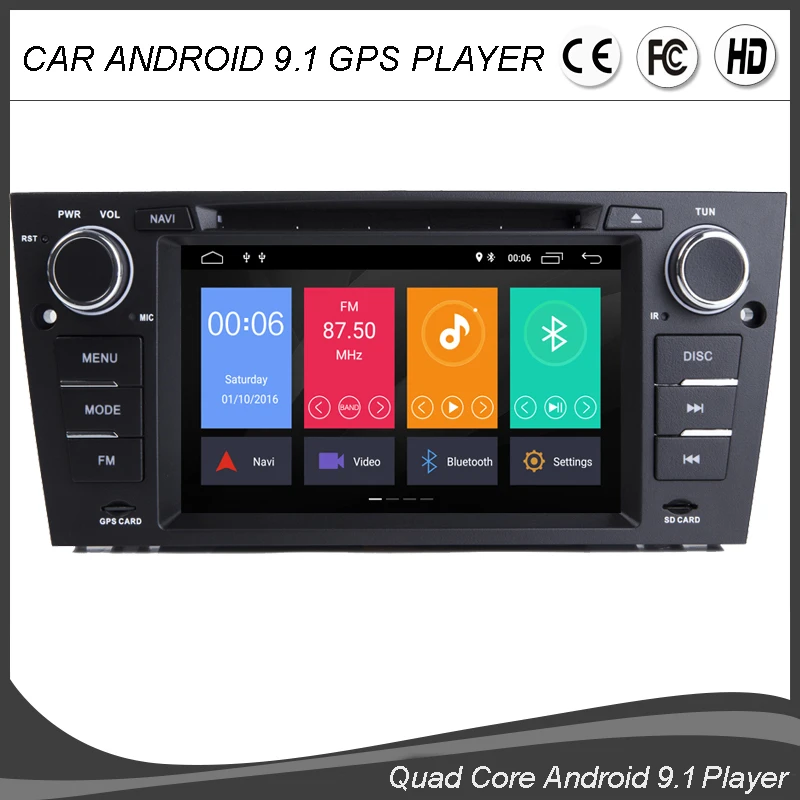 7 дюймовый Android 9 0 четырехъядерный автомобильный DVD GPS плеер для BMW E90 E91 E92 E93
