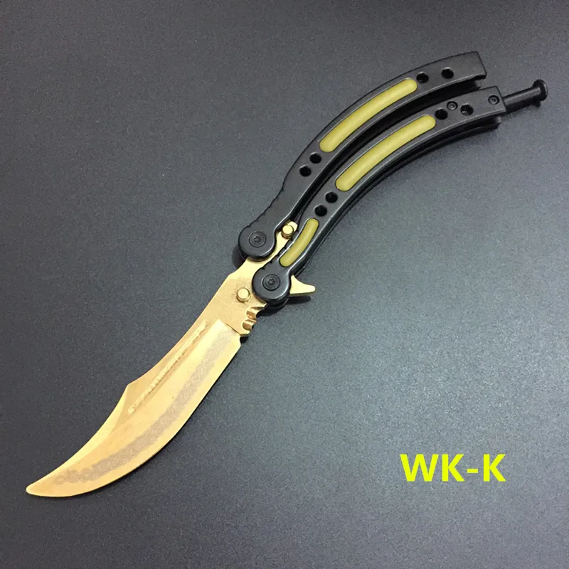 HAOXIA бабочка в ноже CS GO Karambit нож практика складной тренажер игра тупое лезвие без