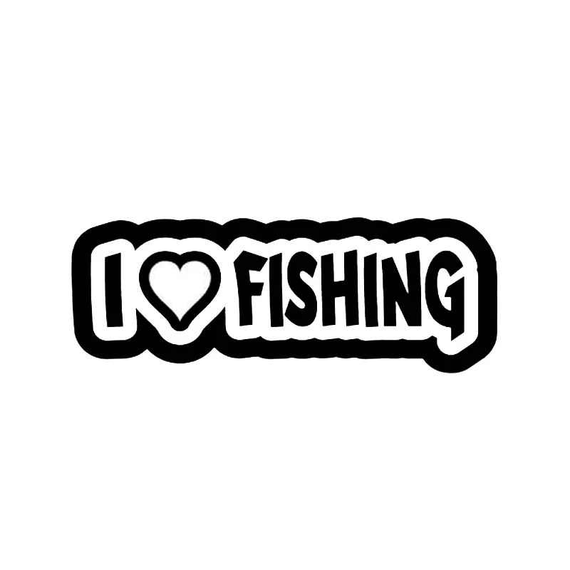 I LOVE HEART FISHING Fashion виниловые наклейки для автомобиля 12 см * 4 3