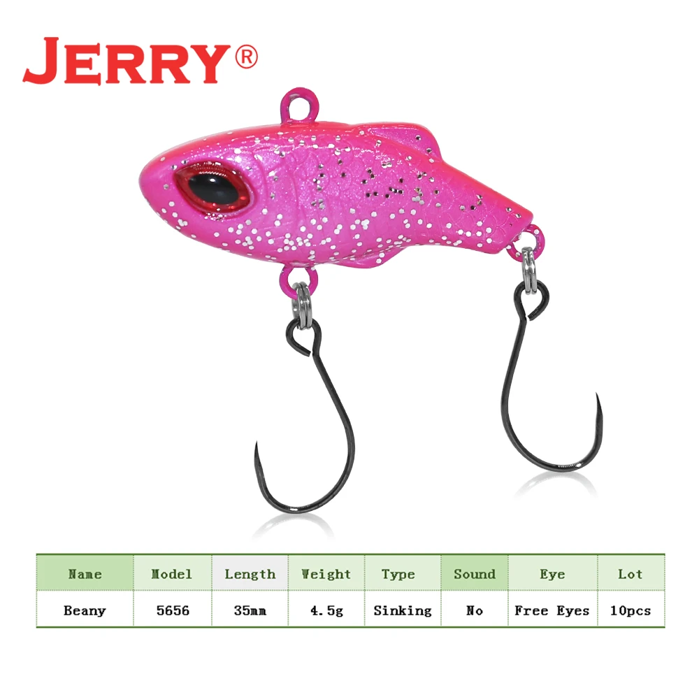 Jerry 1 шт. 35 мм 4,5 г микро УФ розовый VIB тонущий бесплодной рукоятки воблеры форель рыболовные приманки жесткая приманка