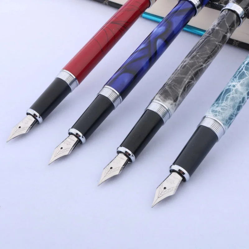 Высокое качество jinhao Новый Серебряный классический металлический синий мрамор