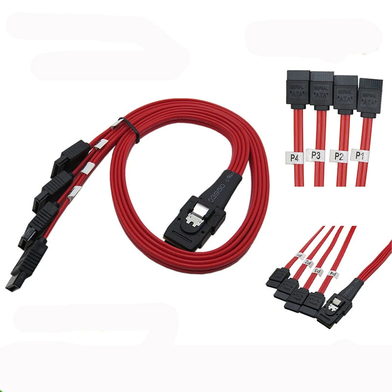 Мини SAS 36Pin SFF 8087 на SATA 1 до 4 сплиттер кабель для расширения данных ПК сервера 50 см