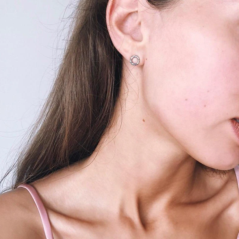 Женские винтажные серьги пусеты e Manco маленькие круглые из нержавеющей стали в