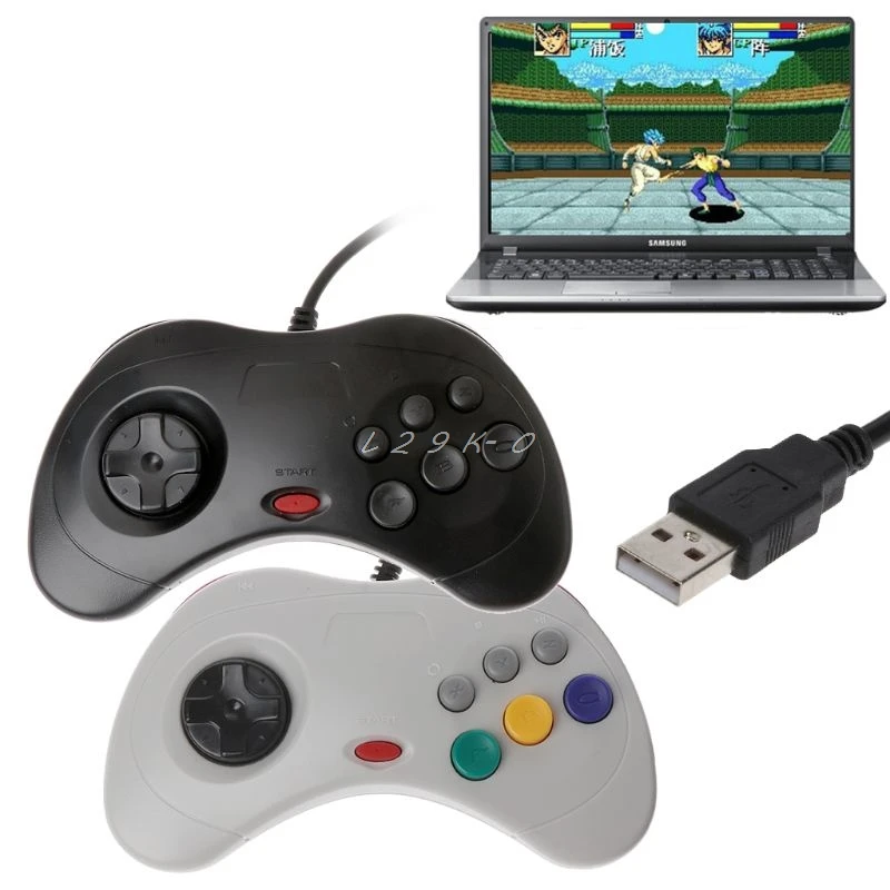 Классический USB контроллер для геймпада 1 шт. проводной игровой джойпад Sega Saturn PC