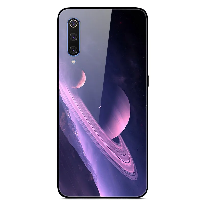 Чехол из закаленного стекла для Xiaomi Mi 9, чехол, стеклянная крышка для Xiaomi Mi 9 SE, чехол, силиконовый бампер, чехол для Xiaomi Mi CC9 Pro 9 Lite - Цвет: Оранжевый