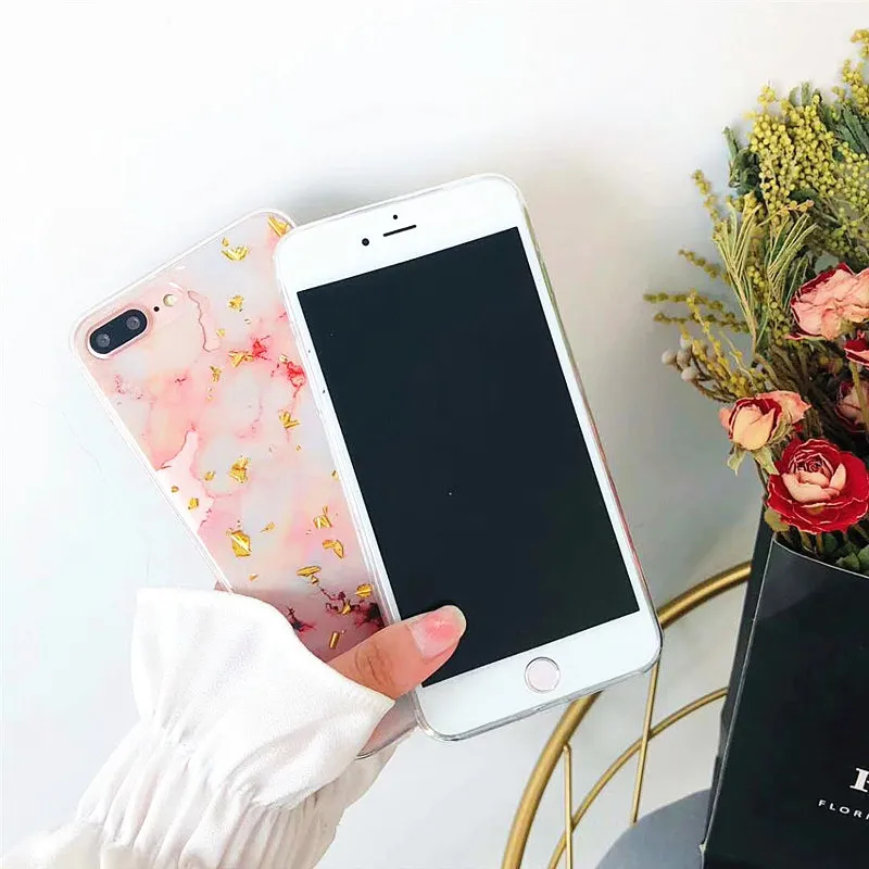 Мраморная текстура для iPhone XS Роскошный чехол телефона s 6 7 8 6s Plus plus X XR Max